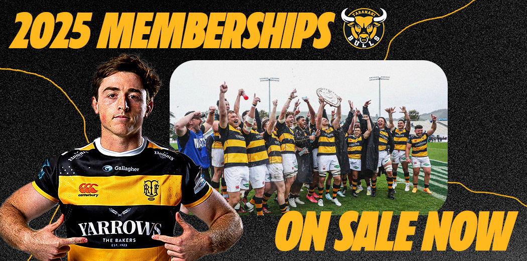 Yarrows Taranaki Bulls Memberships 2025