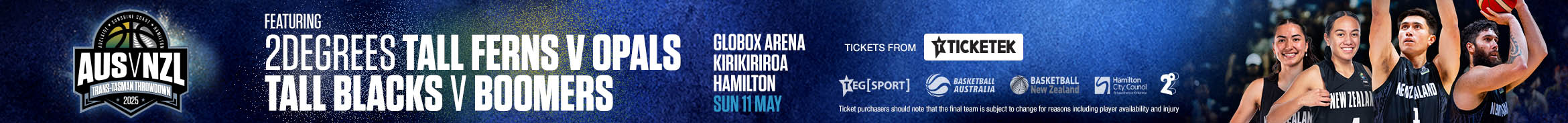 Tall Blacks & Tall Ferns - Trans-Tasman Throwdown