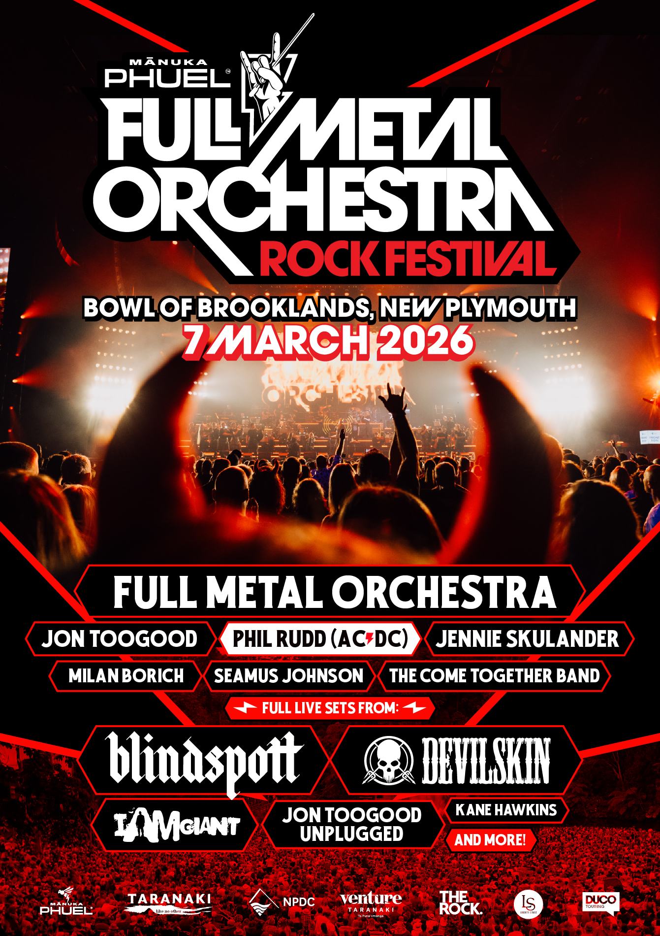 Mānuka Phuel Full Metal Orchestra Rock Festival 